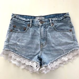 Free People Distressed Shorts